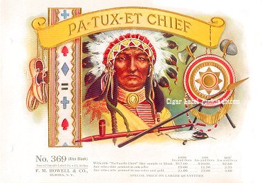 Pa-Tux-Et Chief cigar label