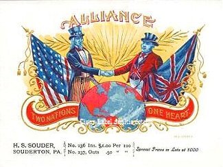 Alliance cigar box label