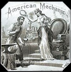Am Mechanic cigar box label