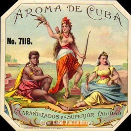 Aroma De Cuba- cigar box label