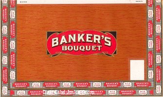 Bank Bouquet top wrap cigar box label