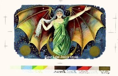 Bat Lady cigar box label