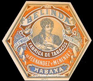 Belinda- cigar box label