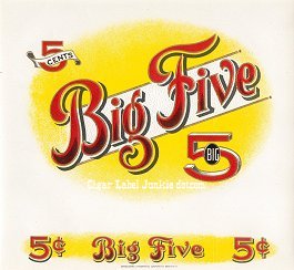 Big 5 inner cigar label