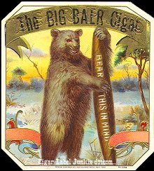 Big Baer outer cigar label