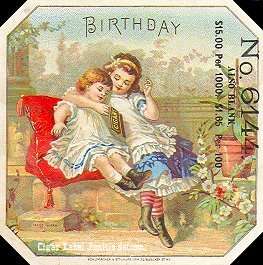 Birthday- cigar box label