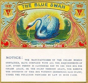 Blue Swan- cigar box label