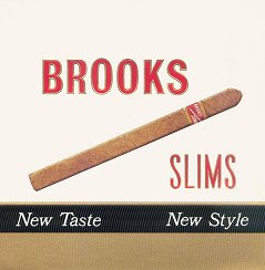 Brooks Slims inner cigar label