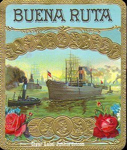 Buena Ruta- cigar box label