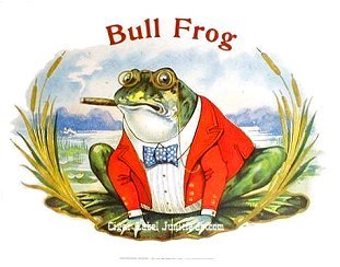 Bull Frog- cigar box label