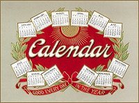 Calendar cigar label