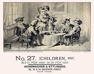 Children cigar box label