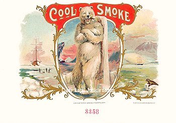 Cool Smoke- cigar box label
