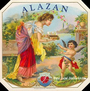 Alazan- cigar box label