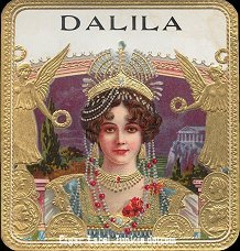 Dalila cigar label