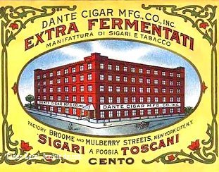 Dante Cigar Co.- cigar box label