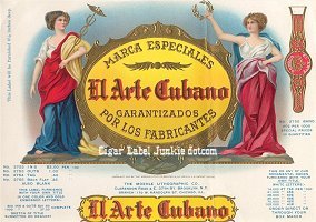 El Arte Cubano cigar box label