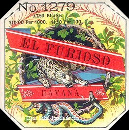 El Furioso- cigar box label
