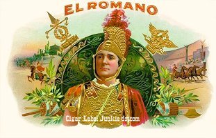 El Romano cigar box label