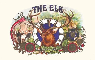 The Elk- cigar box label