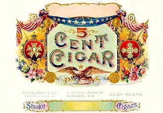 Five Cent cigar box label