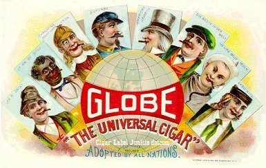 Globe cigar box label