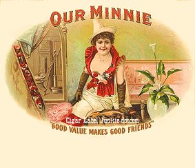 Our Minnie cigar box label