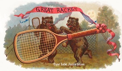 Great Racket- cigar box label