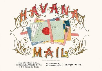 Havana Mail cigar box label