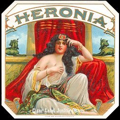 Heronia outer cigar label
