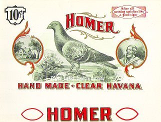 Homer- cigar box label