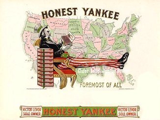 Honest Yankee cigar box label
