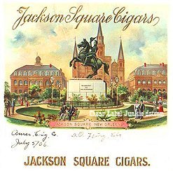 Jackson Square- cigar box label