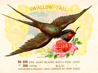 Swallow Tail- cigar box label