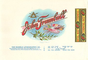 John Trumbull cigar box label