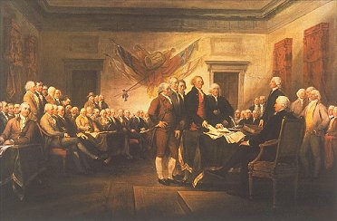 Declaration of Independence cigar box label
