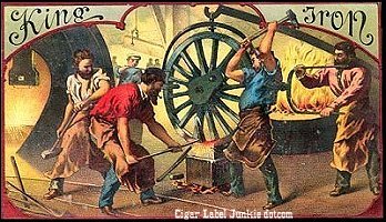 King Iron cigar box label