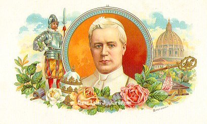 Pius X- cigar box label