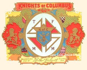 Knights of Columbus- cigar box label