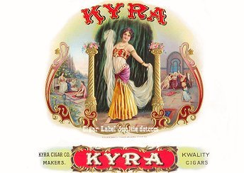 Kyra cigar box label