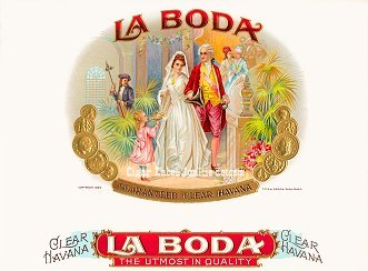 La Boda cigar box label