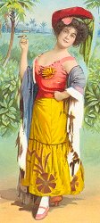 Lady Cuba cigar box label