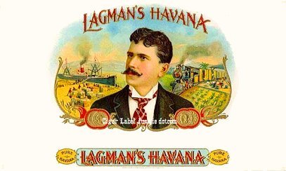 Lagmans cigar box label