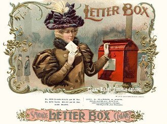 Letter Box cigar box label