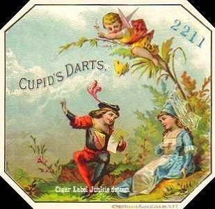 Cupid's Darts- cigar box label