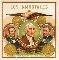 Los Inmortales outer cigar box label