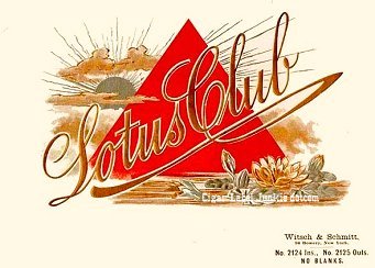 Lotus Club- cigar box label