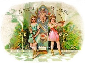 Loves Incense cigar box label