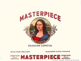 Masterpiece cigar box label