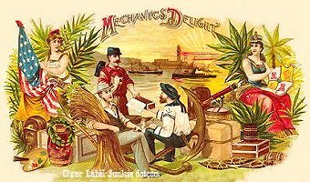 Mechanics Delight cigar box label